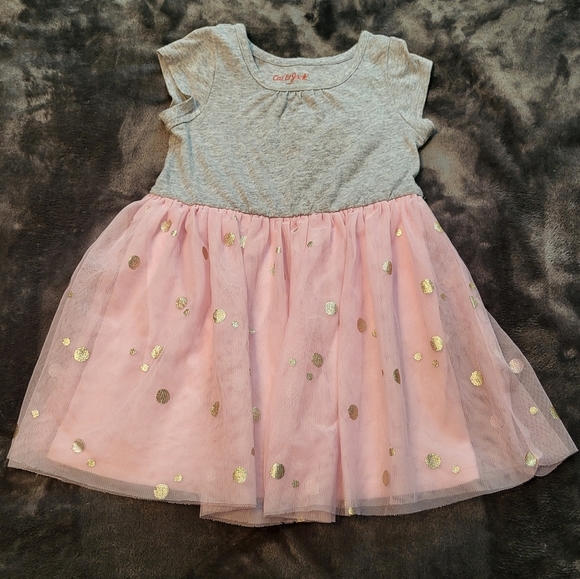 🩷 3/$15 Girls (2T) Cat & Jack Pink and Gray Lined Balerina Type Tank Dress, EUC - Picture 1 of 7
